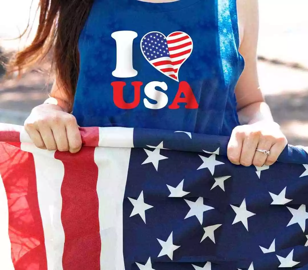 Lighted Flag Mike & Tina